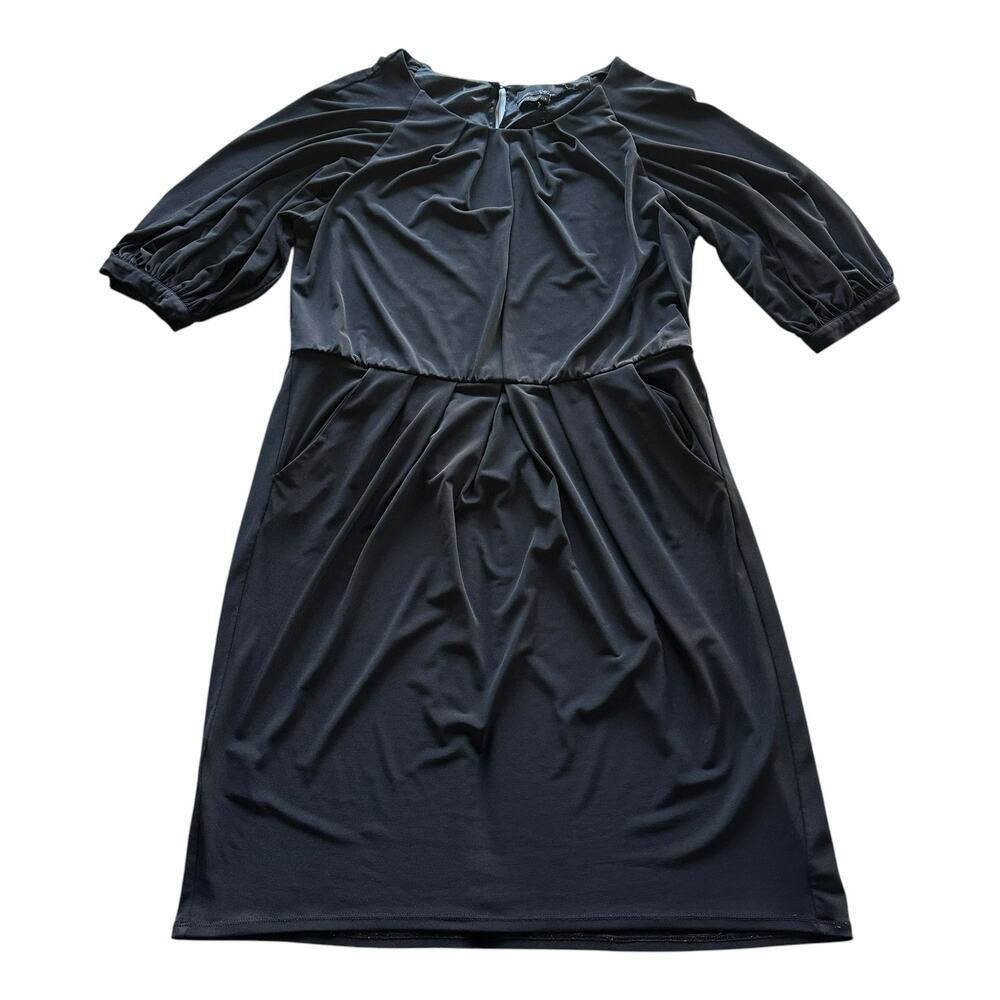 Womens Dress Size Large Black Pockets Office Casual Whimsigoth Witchy Classic